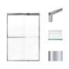 SMFBPT487008F-T-PC Franklin 47-in x 70-in By-Pass Shower Door With 5/16-in Frost Glass And Tyler Handles, Polished Chrome