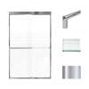 SMFBPT487608F-T-PC Franklin 47-in x 76-in By-Pass Shower Door With 5/16-in Frost Glass And Tyler Handles, Polished Chrome