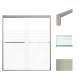 SMFBPT607008F-T-BS Franklin 59-in x 70-in By-Pass Shower Door With 5/16-in Frost Glass And Tyler Handles, Brushed Stainless