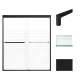 SMFBPT607008F-T-MB Franklin 59-in x 70-in By-Pass Shower Door With 5/16-in Frost Glass And Tyler Handles, Matte Black