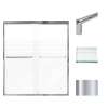 SMFBPT607008F-T-PC Franklin 59-in x 70-in By-Pass Shower Door With 5/16-in Frost Glass And Tyler Handles, Polished Chrome