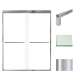 SMFBPT607608C-T-PC Franklin 59-in x 76-in By-Pass Shower Door With 5/16-in Clear Glass And Tyler Handles, Polished Chrome