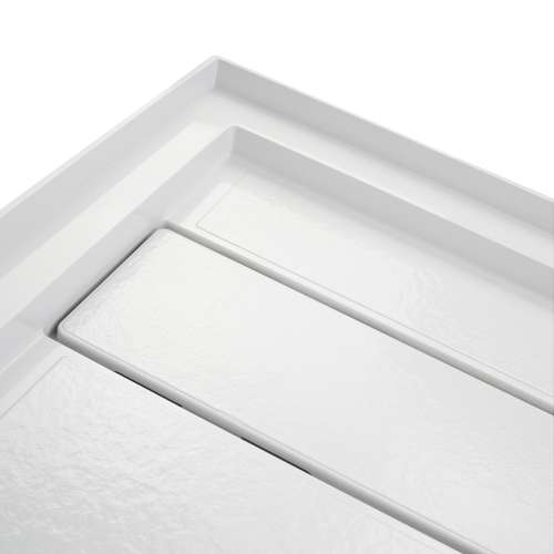 FLUCVR30-31 Drain Cover for FLU Series Shower Bases with End Drains, White