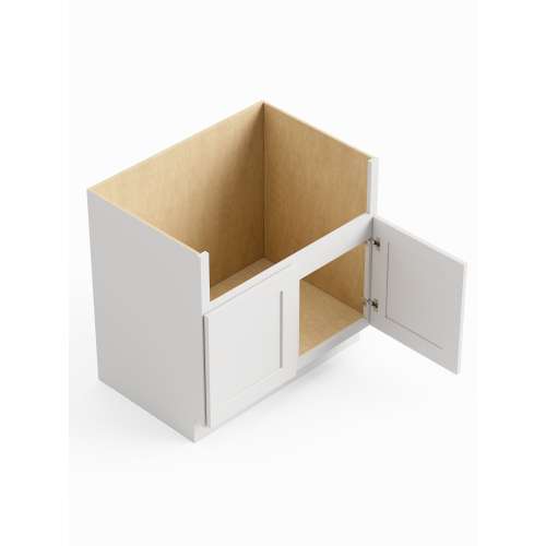 SMFSB36-ASM-FR01-WH Framington 36-in x 24-in x 35-in Assembled Remington Farm Sink Base Cabinet, White