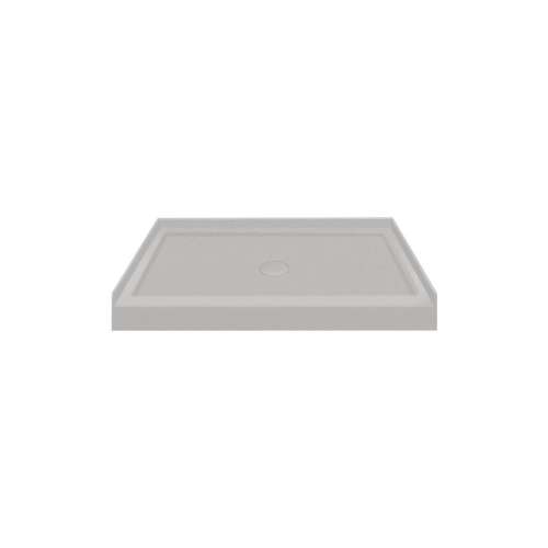 SMFSL3636C-01 36-in x 36-in Cast Solid Surface Low Profile Shower Base With Concealed Center Drain, Concrete