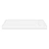 SMFSLB6032R-01 60-in x 32-in Cast Solid Surface Low Profile Tub Replacement Shower Base With Linear Concealed Right Hand Drain, White