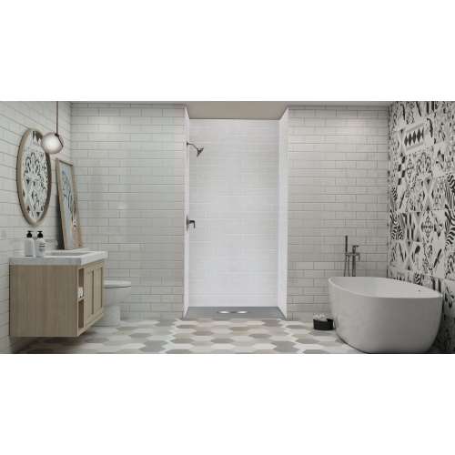 SMFZS6042C-40 Trimslate 60-in x 42-in Zero Threshold Shower Base with Center Drain, Dark Grey
