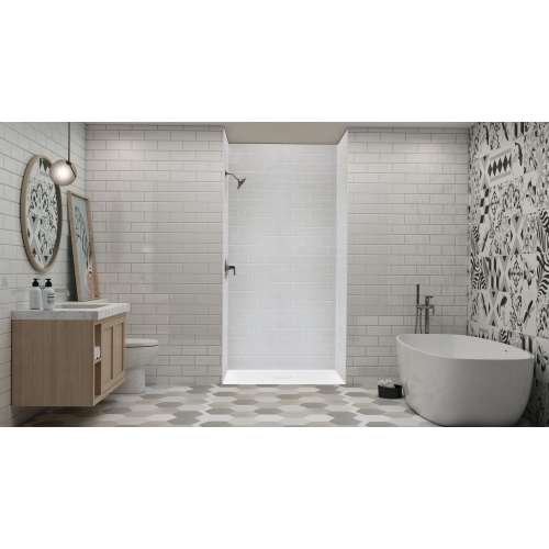 SMFZS5140C-31 Trimslate 51-in x 40-in Zero Threshold Shower Base with Center Drain, White