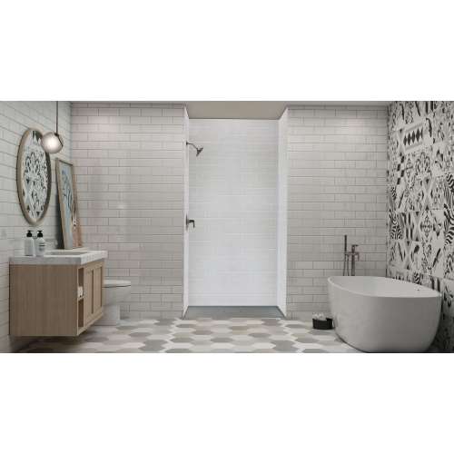 SMFZS5140C-40 Trimslate 51-in x 40-in Zero Threshold Shower Base with Center Drain, Dark Grey