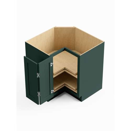 SMLSB33L-ASM-FR01-GR Framington 33-in x 33-in x 35-in Assembled Remington Lazy Susan Easy Reach Base Cabinet With Left-Hand Opening Door, Green