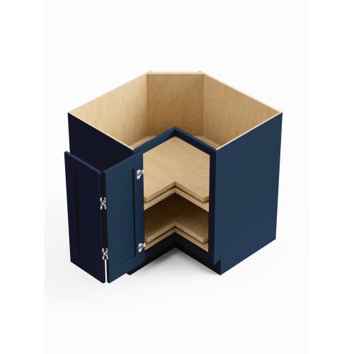 SMLSB36-RTA-FR01-NB Framington 36-in x 36-in x 35-in Ready To Assemble Remington Lazy Susan Easy Reach Base Cabinet, Navy Blue
