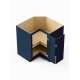 SMLSB33R-ASM-FR01-NB Framington 33-in x 33-in x 35-in Assembled Remington Lazy Susan Easy Reach Base Cabinet With Right-Hand Opening Door, Navy Blue