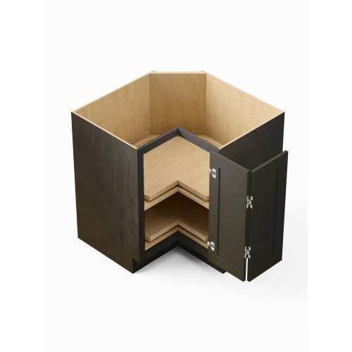 SMLSB33R-ASM-FR01-SG Framington 33-in x 33-in x 35-in Assembled Remington Lazy Susan Easy Reach Base Cabinet With Right-Hand Opening Door, Smokey Grey