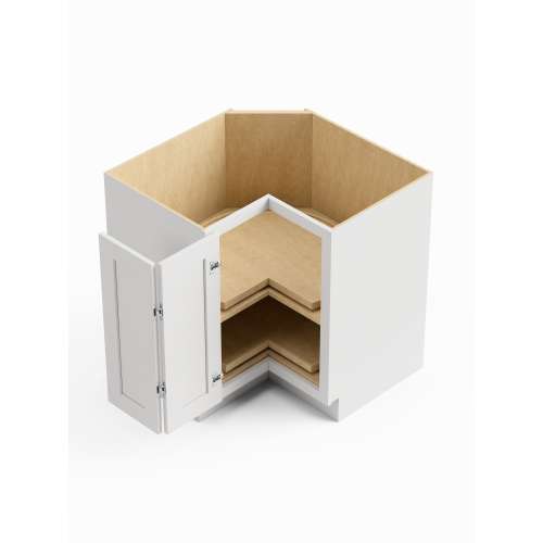 SMLSB33-RTA-FR01-WH Framington 33-in x 33-in x 35-in Ready To Assemble Remington Lazy Susan Easy Reach Base Cabinet, White