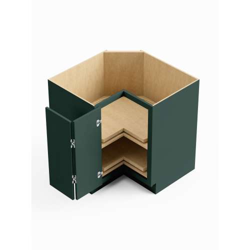 SMLSB36L-ASM-FR02-GR Framington 36-in x 36-in x 35-in Assembled Latitude Lazy Susan Easy Reach Base Cabinet With Left-Hand Opening Door, Green