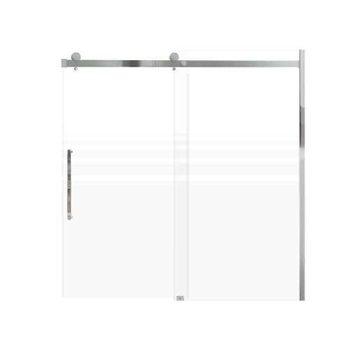 SMMBDT606008F-L-PC-RK Milan 60-in x 60-in Barn Bathtub Door Opening Left Side With 5/16-in Pattern Frost Glass And Royston Handle And Knob Set, Polished Chrome