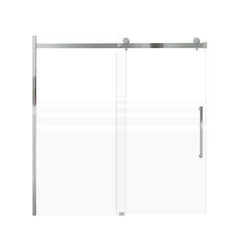 SMMBDT606008F-R-PC-SD Milan 60-in x 60-in Barn Bathtub Door Opening Right Side With 5/16-in Pattern Frost Glass And Sampson Double-Sided Handles, Polished Chrome