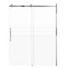 SMMBDT607608F-L-PC-BPD Milan 60-in x 76-in Barn Shower Door Opening Left Side With 5/16-in Pattern Frost Glass And Barrington Plain Double-Sided Handles, Polished Chrome