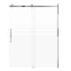 SMMBDT607608F-L-PC-BPD Milan 60-in x 76-in Barn Shower Door Opening Left Side With 5/16-in Pattern Frost Glass And Barrington Plain Double-Sided Handles, Polished Chrome
