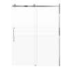 SMMBDT607608F-L-PC-JD Milan 60-in x 76-in Barn Shower Door Opening Left Side With 5/16-in Pattern Frost Glass And Juliette Double-Sided Handles, Polished Chrome