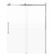 SMMBDT607608F-L-BS-ND Milan 60-in x 76-in Barn Shower Door Opening Left Side With 5/16-in Pattern Frost Glass And Nicholson Double-Sided Handles, Brushed Stainless