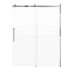 SMMBDT607608F-L-PC-RD Milan 60-in x 76-in Barn Shower Door Opening Left Side With 5/16-in Pattern Frost Glass And Royston Double-Sided Handles, Polished Chrome