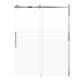 SMMBDT607608F-L-PC-RD Milan 60-in x 76-in Barn Shower Door Opening Left Side With 5/16-in Pattern Frost Glass And Royston Double-Sided Handles, Polished Chrome