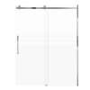 SMMBDT607608F-L-PC-SD Milan 60-in x 76-in Barn Shower Door Opening Left Side With 5/16-in Pattern Frost Glass And Sampson Double-Sided Handles, Polished Chrome
