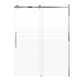 SMMBDT607608F-L-PC-TD Milan 60-in x 76-in Barn Shower Door Opening Left Side With 5/16-in Pattern Frost Glass And Tyler Double-Sided Handles, Polished Chrome