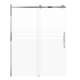 SMMBDT607608F-R-PC-BPD Milan 60-in x 76-in Barn Shower Door Opening Right Side With 5/16-in Pattern Frost Glass And Barrington Plain Double-Sided Handles, Polished Chrome