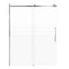 SMMBDT607608F-R-BS-JD Milan 60-in x 76-in Barn Shower Door Opening Right Side With 5/16-in Pattern Frost Glass And Juliette Double-Sided Handles, Brushed Stainless