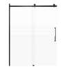 SMMBDT607608F-R-MB-JD Milan 60-in x 76-in Barn Shower Door Opening Right Side With 5/16-in Pattern Frost Glass And Juliette Double-Sided Handles, Matte Black