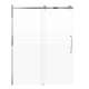 SMMBDT607608F-R-PC-JD Milan 60-in x 76-in Barn Shower Door Opening Right Side With 5/16-in Pattern Frost Glass And Juliette Double-Sided Handles, Polished Chrome