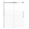 SMMBDT607608F-R-BS-ND Milan 60-in x 76-in Barn Shower Door Opening Right Side With 5/16-in Pattern Frost Glass And Nicholson Double-Sided Handles, Brushed Stainless