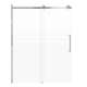 SMMBDT607608F-R-BS-ND Milan 60-in x 76-in Barn Shower Door Opening Right Side With 5/16-in Pattern Frost Glass And Nicholson Double-Sided Handles, Brushed Stainless