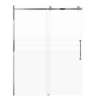 SMMBDT607608F-R-PC-ND Milan 60-in x 76-in Barn Shower Door Opening Right Side With 5/16-in Pattern Frost Glass And Nicholson Double-Sided Handles, Polished Chrome