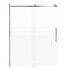 SMMBDT607608F-R-BS-RD Milan 60-in x 76-in Barn Shower Door Opening Right Side With 5/16-in Pattern Frost Glass And Royston Double-Sided Handles, Brushed Stainless