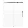 SMMBDT607608F-R-PC-SD Milan 60-in x 76-in Barn Shower Door Opening Right Side With 5/16-in Pattern Frost Glass And Sampson Double-Sided Handles, Polished Chrome