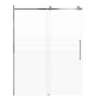 SMMBDT607608F-R-BS-TD Milan 60-in x 76-in Barn Shower Door Opening Right Side With 5/16-in Pattern Frost Glass And Tyler Double-Sided Handles, Brushed Stainless