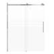 SMMBDT607608F-R-BS-TD Milan 60-in x 76-in Barn Shower Door Opening Right Side With 5/16-in Pattern Frost Glass And Tyler Double-Sided Handles, Brushed Stainless