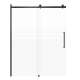 SMMBDT607608F-R-MB-TD Milan 60-in x 76-in Barn Shower Door Opening Right Side With 5/16-in Pattern Frost Glass And Tyler Double-Sided Handles, Matte Black