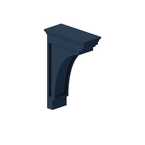 SMMCB-NB Framington 4-in x 9-in x 12-in Modern Corbel, Navy Blue