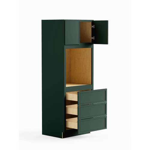 SMO308424-ASM-FR02-GR Framington 30-in x 24-in x 84-in Assembled Latitude Tall Oven Cabinet, Green