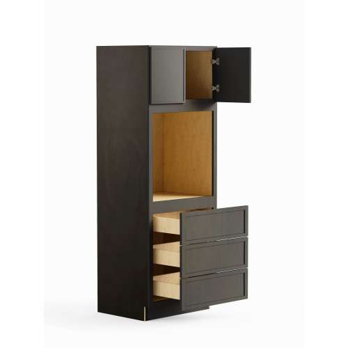 SMO308424-RTA-FR02-SG Framington 30-in x 24-in x 84-in Ready To Assemble Latitude Tall Oven Cabinet, Smokey Grey