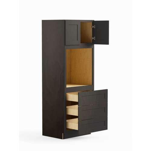 SMO308424-RTA-FR01-SG Framington 30-in x 24-in x 84-in Ready To Assemble Remington Tall Oven Cabinet, Smokey Grey