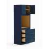 SMO309024-RTA-FR02-NB Framington 30-in x 24-in x 90-in Ready To Assemble Latitude Tall Oven Cabinet, Navy Blue