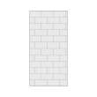 SMBW4896-531T BelAir 48-In X 96-In Glue To Wall Wall Panel, White/Grey