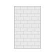 SMBW6096-531T BelAir 60-In X 96-In Glue To Wall Wall Panel, White/Grey