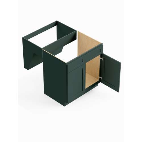 SMSB30-ADA-RTA-FR01-GR Framington 30-in x 24-in x 33-in Ready To Assemble Remington ADA Sink Base Cabinet, Green