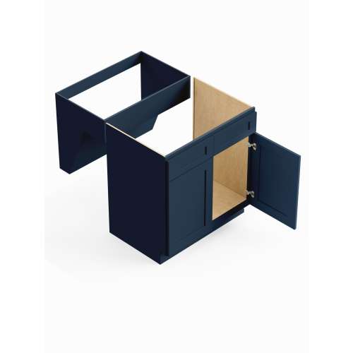 SMSB36-ADA-ASM-FR01-NB Framington 36-in x 24-in x 33-in Assembled Remington ADA Sink Base Cabinet, Navy Blue